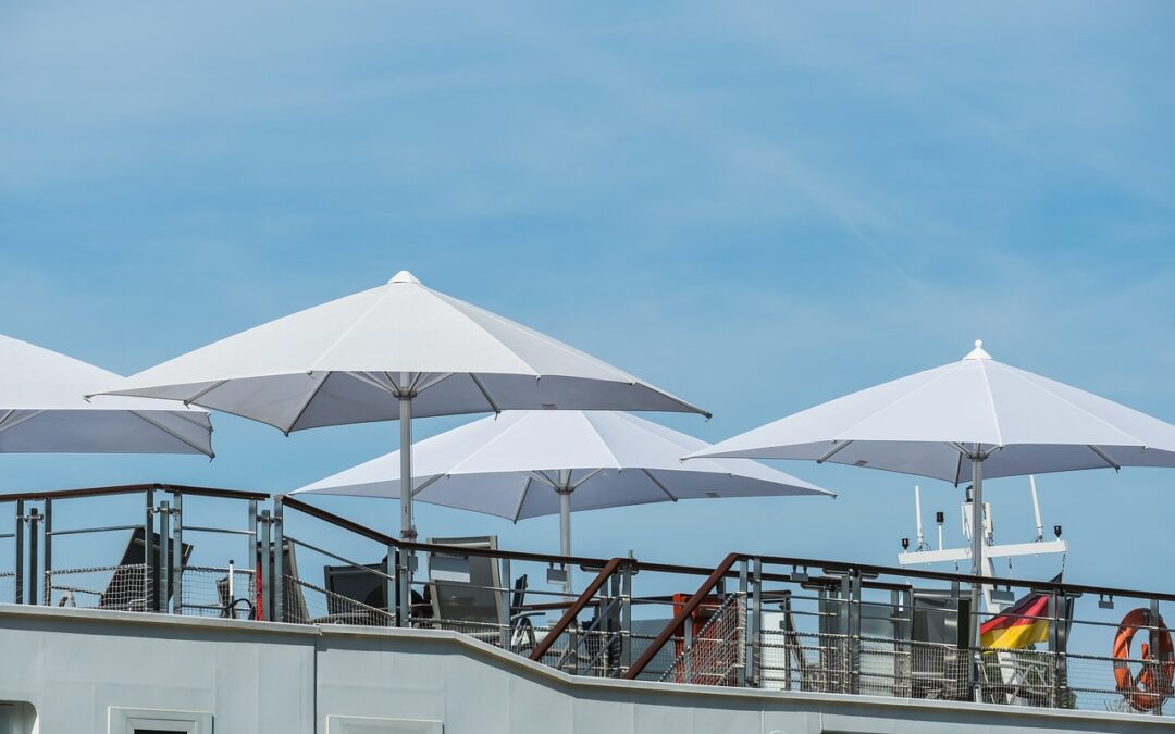 terrasse avec parasol