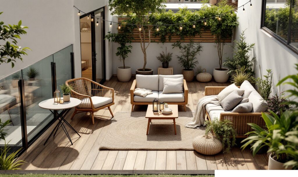 aménagement terrasse devant maison