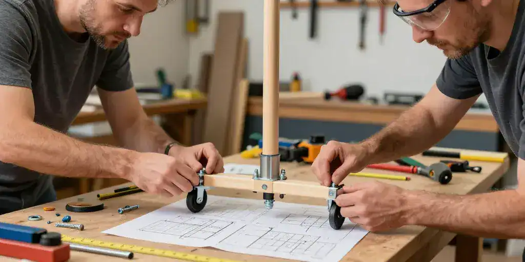 Fabriquer pied de parasol sur roulettes : le plan pas à pas sécurisé