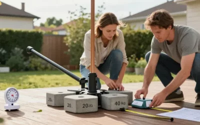 Poids parasol déporté : le poids idéal selon la taille et le vent