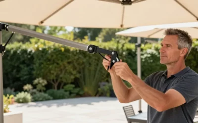 Ouvrir parasol déporté : la méthode efficace pour un déploiement sans risque